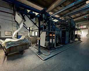 Singeing machine section